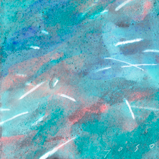 <br>sparkle<br>2023／岩絵具・シナベニヤ