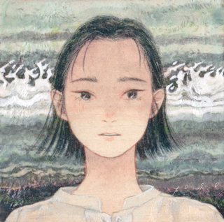 <br>焔の白さ<br>2023／岩絵具・シナベニヤ