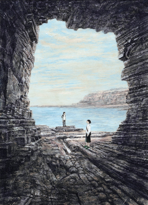 <br>海の窓<br>2023／岩絵具・シナベニヤ