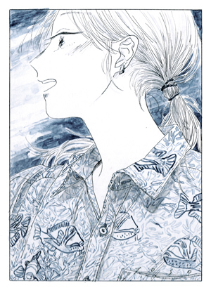 <br>魚のシャツ<br>2023／インク・紙・透明水彩